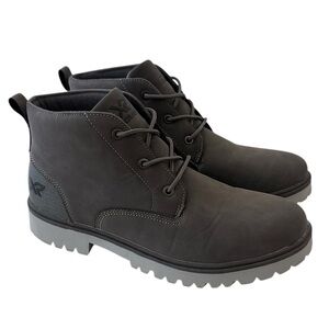 XRAY Men Gray Vegan Leather Combat Boots Sz 10